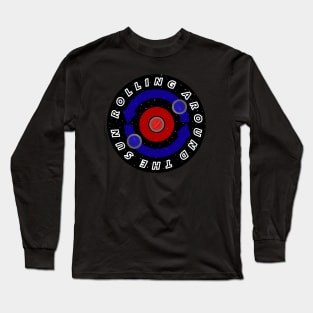 [Apparel&Sticker] Curling Stone rolling like the Earth's orbit Long Sleeve T-Shirt